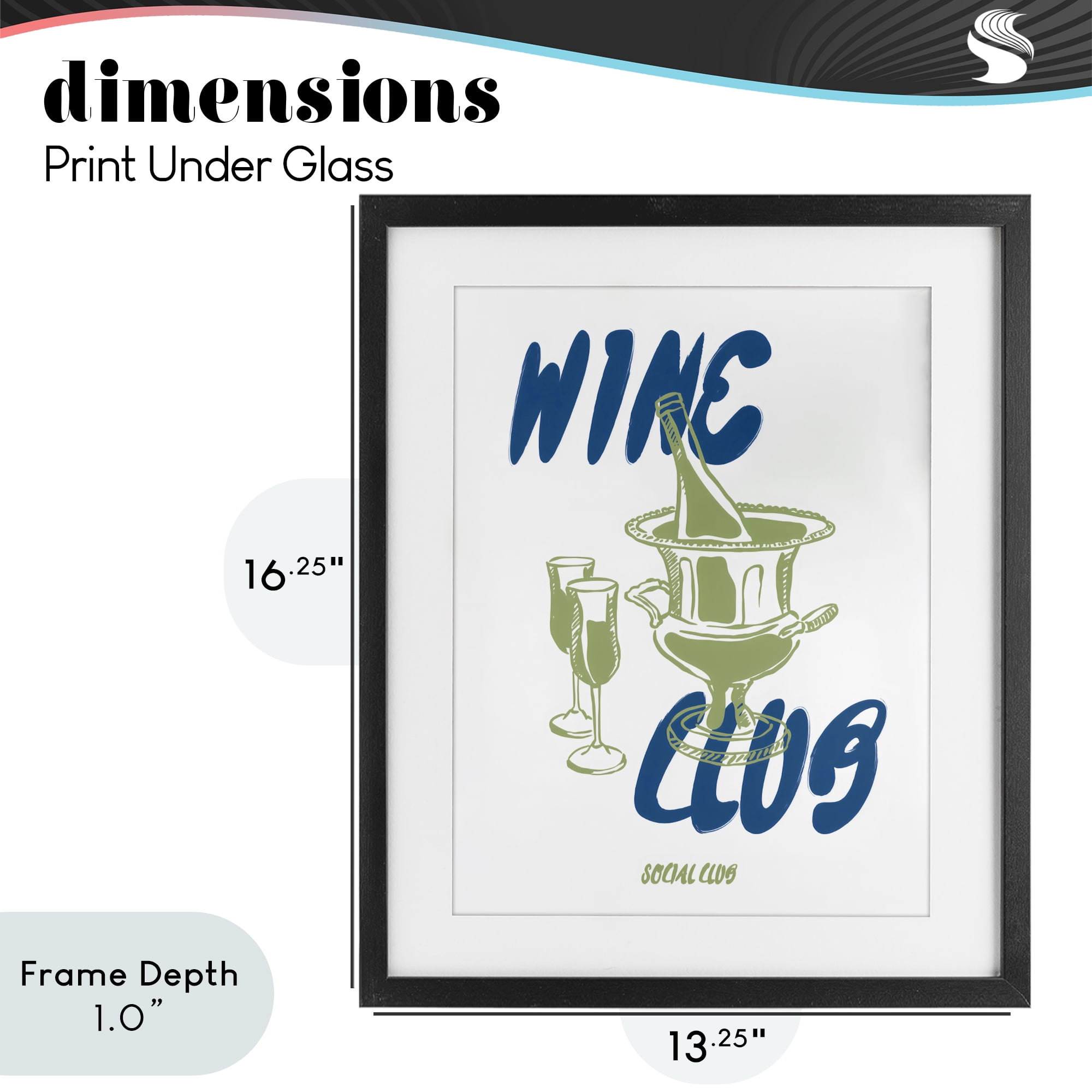 Stupell Industries Wine Club Social Evening Toast Black Framed Print Under Glass, design by The Prints Vibe
