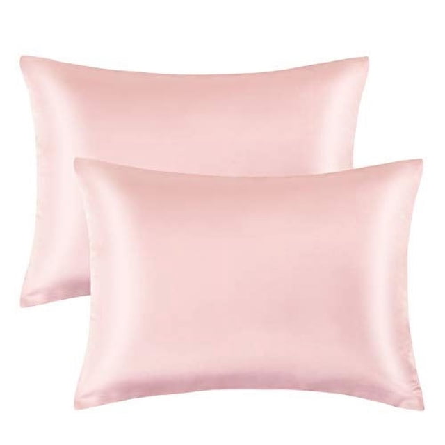 Fundas de almohada de satén FLXXIE para niños pequeños 13 x 18 cm paquete de 2 rosas