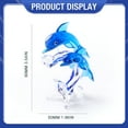 thumbnail image 4 of BPPEG Blue Crystal Glass Dolphins Figurines Collectibles,Miniature Handmade Sea Animal Sculpture Statue,Birthday for Women Men Kids,Home Office Desk Decorations, 4 of 7
