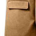 thumbnail image 4 of Nmnitkp Men's Solid Color Notched Lapel Single‑Breasted Mid‑Long Wool Blend Overcoat Long Sleeve Pocket Trench Coat for Fall Winter Business Casual Daily Street Outfits Khaki,XL, 4 of 9