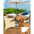 thumbnail image 3 of Fall Tablecloth with Umbrella Hole and Zipper Pumpkin Round Outdoor Tablecloths 54 Inch Table Cloths Maple Leaves Corn Grape Thanksgiving Patio Table Cloth Cover for Holiday Party Picnic Yard Garden, 3 of 5