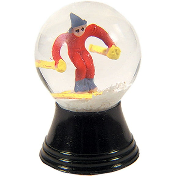 Alexander Taron 1.5" Perzy Mini Skier Christmas Snow Globe