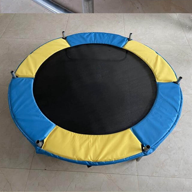Langgg Trampoline Replacement Pad Safety Padding Spring Cover Round Protective Cover Yellow Blue 1.5m