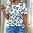 thumbnail image 1 of Nuoqisi T-Shirts Décontractés à la Mode pour Femmes Printemps Été Tendance 2026 Froncés à Manches Courtes T-Shirts Chemises Col Rond T-Shirts Mode, 1 of 6