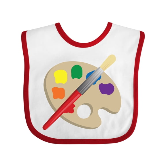 Inktastic Artist Palette and Brush Boys or Girls Baby Bib