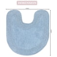 thumbnail image 5 of Home Weavers Double Ruffle Collection Toilet Rugs U Shaped Contour, Extra Thick Bathroom Rug, Non-Slip Contour Mat for Bathroom, 100% Cotton Soft & Absorbent, Machine Washable, 20"x20" Contour, Blue, 5 of 9