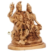StatueStudio Lord Shiva Parivar Statue Shiv with Parvati Kartik Ganesha Statue Handmade Religious Figurine for Pooja Room, Home Temple and Office Table (5 X 2.5 X 5.5 Inch)