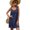 Dark Navy, variant on Women's Decor Button Mini Tank Dress with Pockets 95% polyester 5% elastane Soft Lightweight Everyday Wear Casual