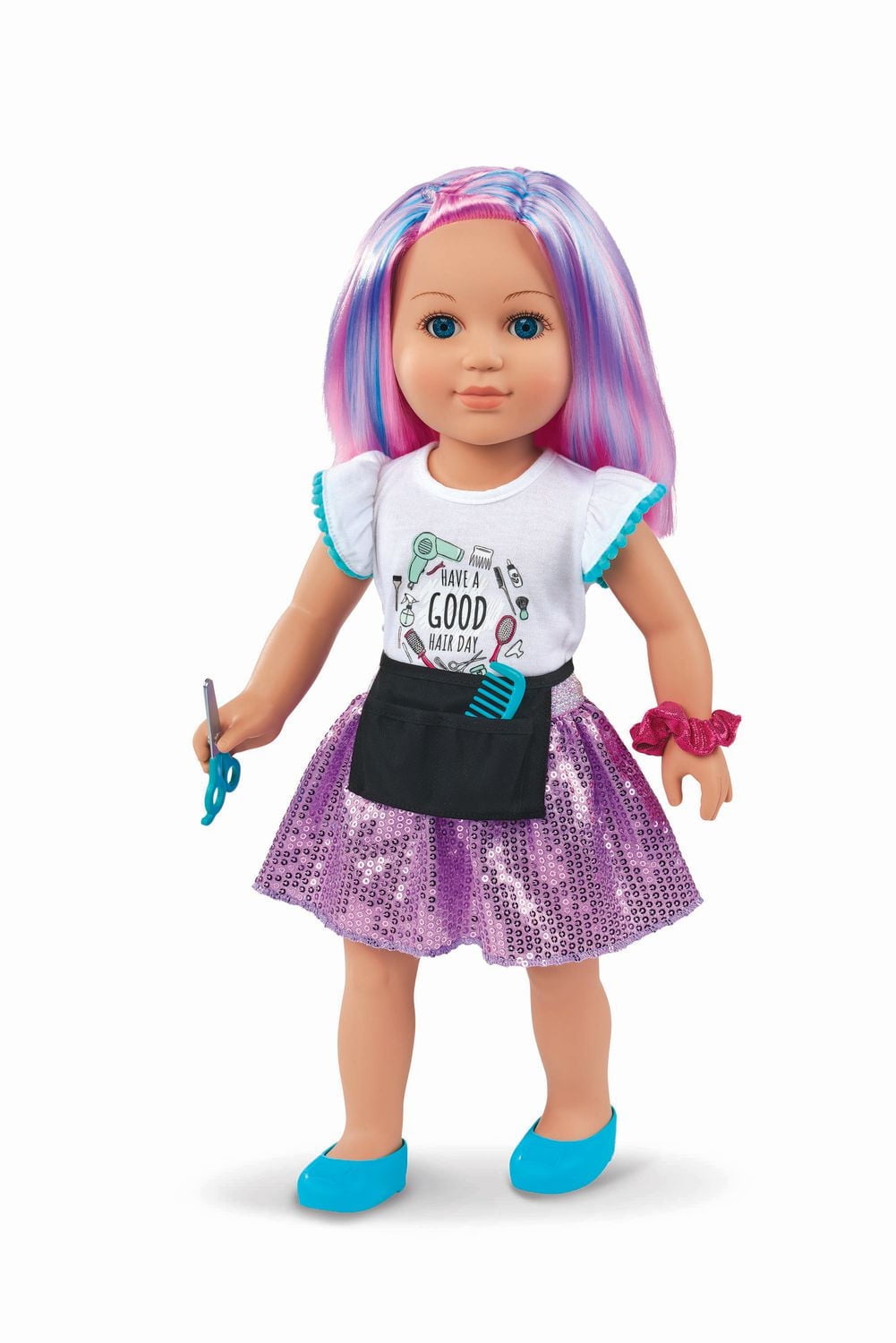 Ma vie comme poupée de coiffeur posable de 18 po, choisissez parmi 2 styles