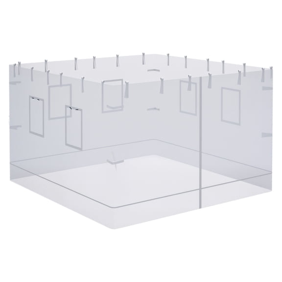 Canopy Screen Walls 10x10, Replacement Netting with 6 Windows & 1 Door, White - Pop Up Tent Side Panels
