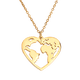 thumbnail image 1 of Collar de Mujer con Dije de Corazón Mundo LuckyLy, Acero Inoxidable, Modelo Kate dorado UNITALLA, 1 of 8