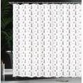 thumbnail image 3 of Ambesonne Nautical Shower Curtain, Lighthouse Anchor Lifebuoy, 69"Wx75"L, Scarlet Dark Lavender, 3 of 4