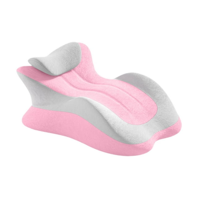 Almohada triangular suave para dormir de lado, ideal para hombres y mujeres. Rosa Gris