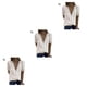thumbnail image 4 of Qarigey Camiseta de chifón para mujer, blusa de encaje lavable transpirable colorida con cuello en V, camisa de trabajo para deportes al aire Type3 NO3, 4 of 6