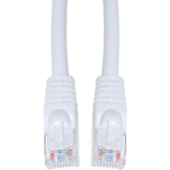 Cat5e Ethernet Cable, 24AWG, RJ45 Gold Plate Connector, ETL, 4 Pair Stranded Copper, Snagless Mold Boot Unshielded Twisted Pair (UTP) Internet Network Patch Cable, 200 Foot, White, CableWholesale