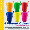 thumbnail image 4 of JoyServe 6-Pack Kids Cups with Straws – BPA-Free Plastic Tumblers with Easy-Grip Design for Toddlers and Children, 4 of 9