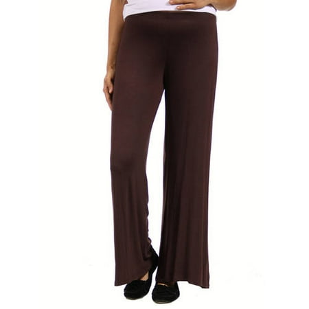 24/7 Comfort Apparel Women's Maternity Palazzo Wide-Leg Pants