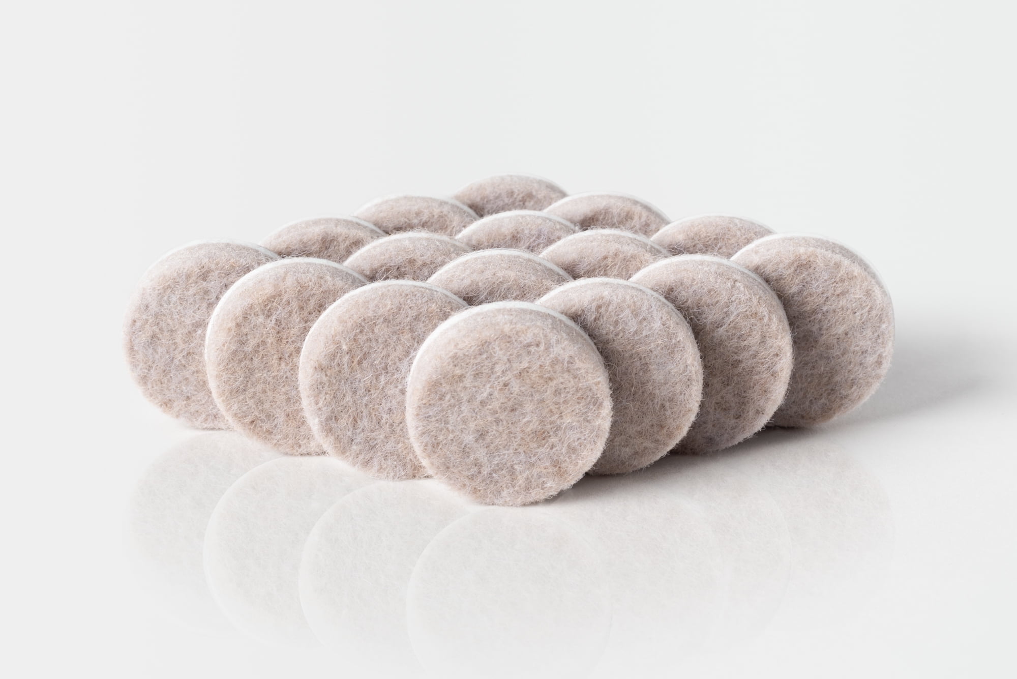 Super Sliders with Gorilla Glue Technology 1" Felt Round Oatmeal 16 Pc