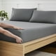 thumbnail image 1 of Sábana bajera ajustable Sweet Home Collection King Size de microfibra gris, 1 of 5