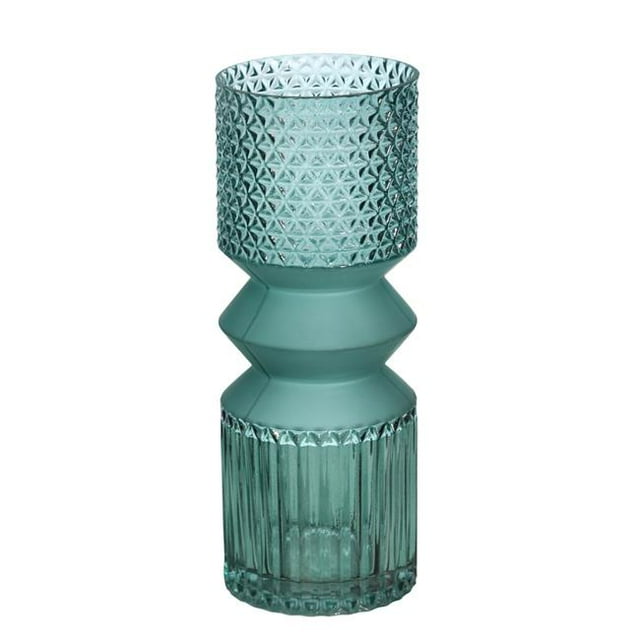 Sagebrook Home 14697-01 Vase en Maillet de Verre de 12 Po&44; Turquoise