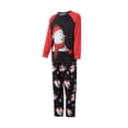 thumbnail image 2 of Seyurigaoka Family Matching Christmas Pajamas Outfit , Snowflake O-Neck Long Sleeve Blouse + Pants, 2 of 9