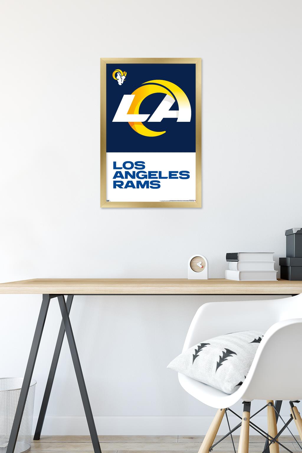 NFL Los Angeles Rams - Logo 20 Wall Poster, 14.725" x 22.375", Framed