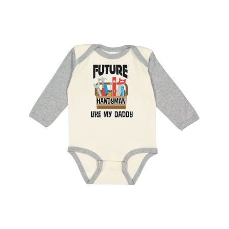 

Inktastic Future Handyman Like Daddy Gift Baby Boy Long Sleeve Bodysuit