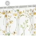 thumbnail image 6 of Watercolor Floral Shower Curtain, Yellow Butterfly Flower Shower Curtain for Bathroom, Modern Minimalist White Waterproof Fabric Shower Curtain Set, 72x72 Inch, 6 of 6