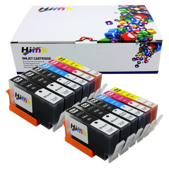 HIINK Comaptible Ink Cartridge Replacement for HP 564 564XL Ink Cartridges Used in HP Photosmart 5520 6520 7520 5510 6510 7510 7525 B8550 C6380 D7560 C309A C410 Officejet 4620 Deskjet 3520(12-Pack)