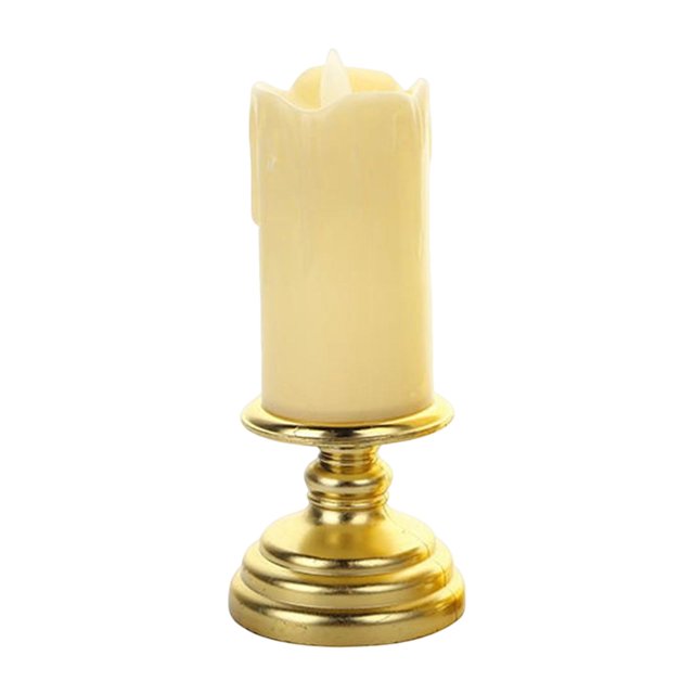 Vela de pilar eléctrica sin llama, vela parpadeante, velas votivas, adorno LED 7cmx16cm