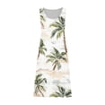 thumbnail image 5 of Drovellove 2026 Ruched Cake Dress for Women U-Neck Sleeveless Palm Tree Print Plus Size Summer Dresses, Chiffon Loose Tiered Ruffle Hem Boho Casual Beach Vacation Sundress, 5 of 5