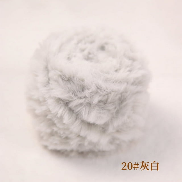 Zhuge Hilo de chenilla grueso y voluminoso para tejer a mano, hilo de chenilla grueso y esponjoso, hilo de felpa suave, 200 g, color ceniza
