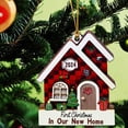 thumbnail image 1 of Colgante, Adornos Primer Regalo para el Hogar Casa de Navidad Acrílico Plano Decoración Navideña Colgante Espejo Retrovisor de Coche Colgante Decoración Árbol de Navidad 2 piezas Colgante Festival San, 1 of 8