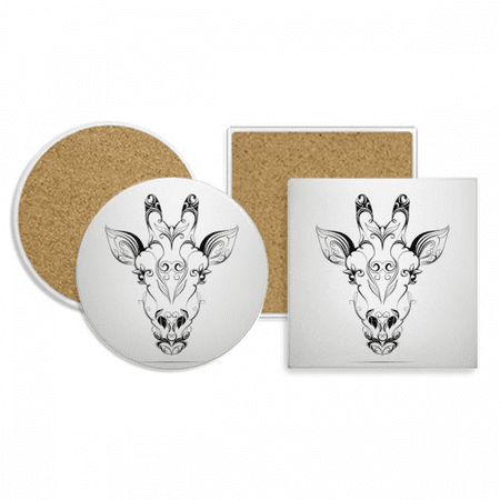

Tibetan antelope Animal Portrait Coaster Cup Mug Holder Absorbent Stone Cork Base Set