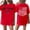 Red, variant on Womens Loose Fit Short Sleeve Crewneck T Shirt 250 Years 1776 Graphic Print Casual Top Tee for Anniversary Event Black L