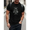thumbnail image 1 of Men's Fashion Muscle Print Short Sleeve T-Shirt, Casual Round Neck, Summer Graphic Tee, Regular Fit, Adult, Knit Fabric, 1 of 7