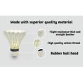 thumbnail image 4 of AEM Silvero Badminton Shuttlecock Straight Feather Lot de 10, Blanc, 4 of 5
