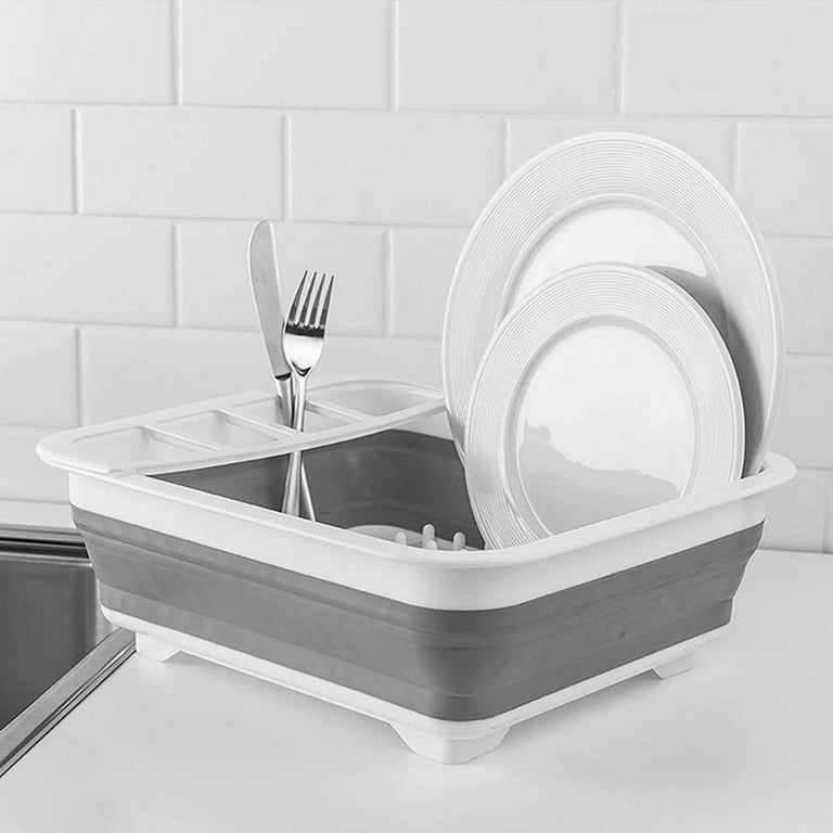 1pc Foldable Dish Rack, Sink Drainer, Dish Drying Rack, Dish And Cutlery  Holder, Drainboard