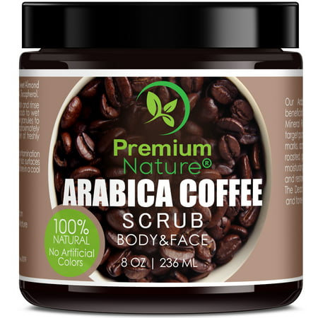 Arabica Coffee Scrub with Shea Butter - Natural Best Acne Anti Cellulite Stretch Mark Varicose Vein Eczema Skin Edition 2.0