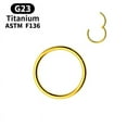 thumbnail image 5 of G23 Titanium Gold Color Small Circle Nose Rings Men Women Ear Clips Hoop Tragus Cartilage Piercing Body Jewelry Sexy Lip Ring, 5 of 5