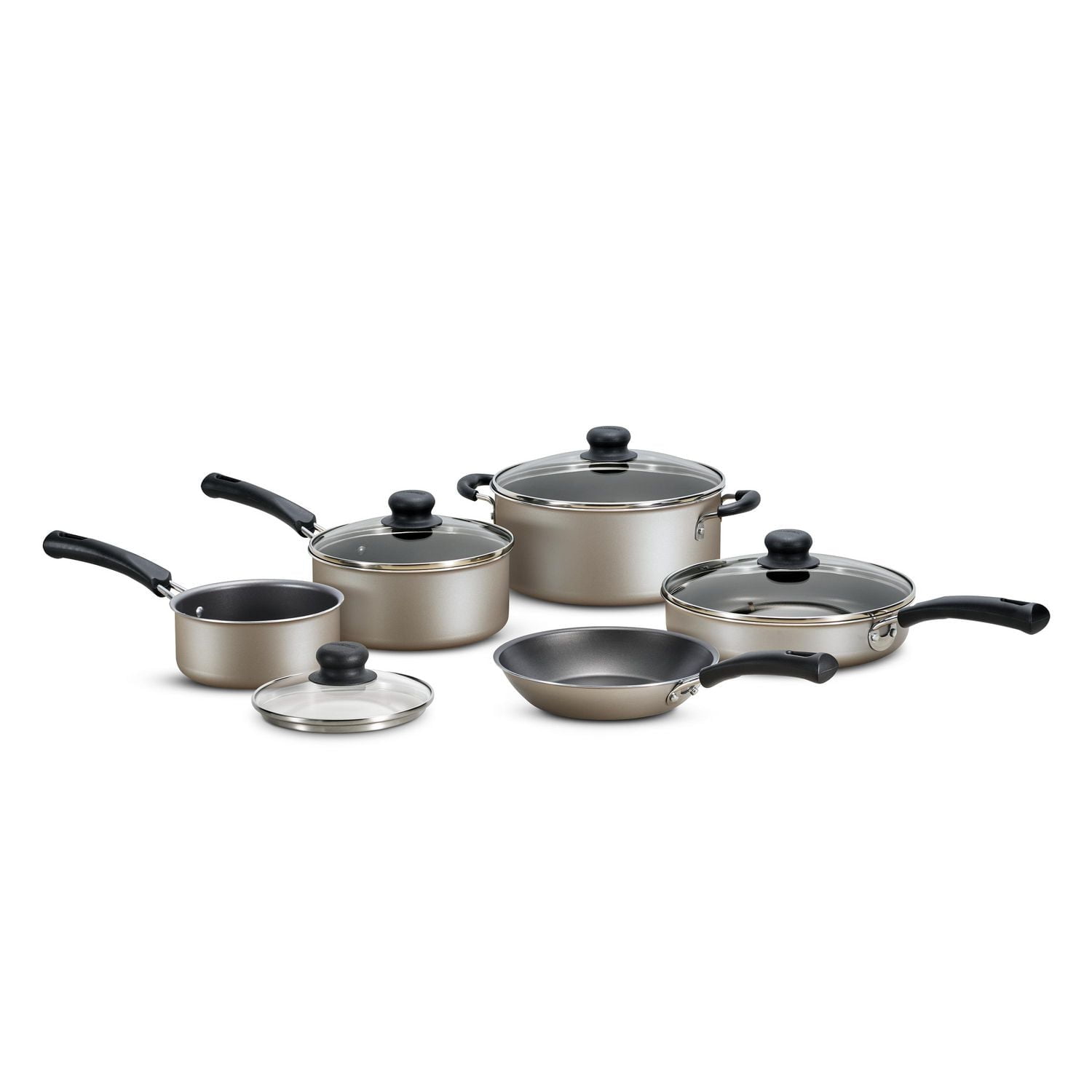 Tramontina 9 Pc Aluminum Nonstick Cookware Set - Champagne