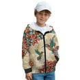 thumbnail image 2 of Xixirimido Boho Mandala Hummingbird Printed Kids Zip Up Hoodies for Boys Girls 3D Graphic Hooded Sweatshirt Zipper Long Sleeve Pullover Top with Pockets for 14-16 Years, 2 of 7