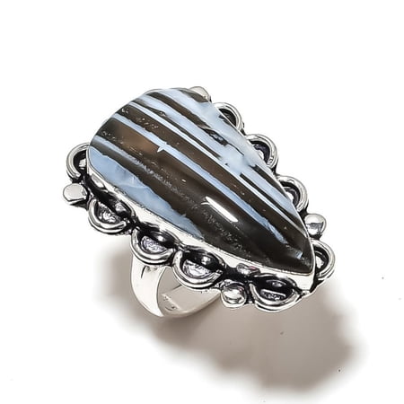 Owhyee Opal Gemstone Handmade 925 Sterling Silver Jewelry Ring Size 9