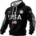 thumbnail image 5 of Hpapadks Womens Hoodie Women's Patriotic Print Pullover Hoodie Soft Fleece Top Womens Sweatshirts, 5 of 5