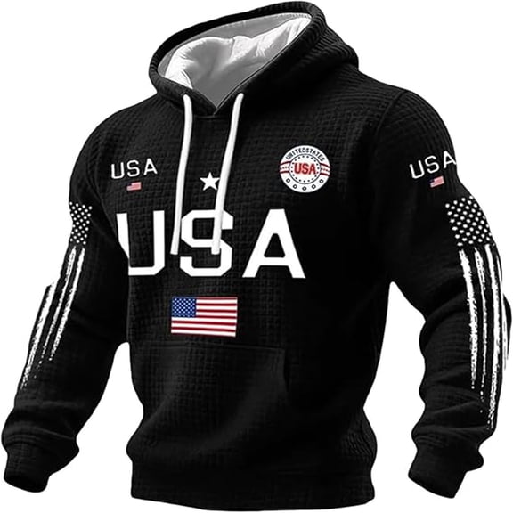 Women's Patriotic Graphic Hoodies Sweatshirts 4th of July 250th Anniversary Anniversary Themed Pullover Hoodie Soft Casual Sweatshirt With Front Pocket For Year Round Comfort Black 3XL