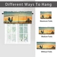 thumbnail image 6 of Farm Animal Rooster Window Curtain Valances Vintage Farmhouse Coastal Sunset Rod Pocket Window Valance for Living Room Bathroom Bedroom Kitchen 54 by 18 in, 1 Panel, 6 of 6