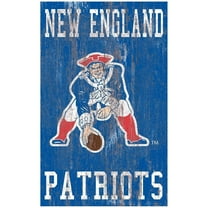 New England Patriots 11'' x 19'' Heritage Distressed Logo Sign