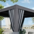 thumbnail image 3 of Aoxun 10' x 12' Louvered Pergola, Outdoor Aluminum Pergola with Adjustable Top for Decks, Gardens and Backyards, Gray, 3 of 6