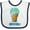 White and Navy, variant on Inktastic Keep It Cool Melting Earth Ice Cream Cone Boys or Girls Baby Bib