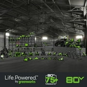 Greenworks 80V 25 Brushless Cordless Self-Propelled Lawn Mower,3 in 1 Dual Blade LawnMover, W/4.0Ah Battery and Rapid Charger Included